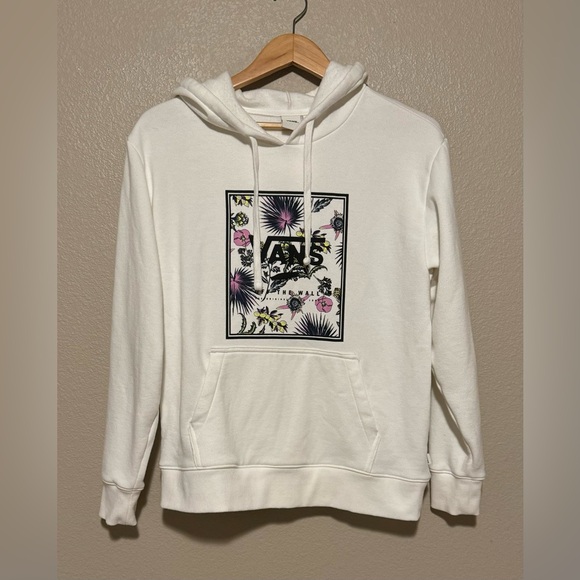 Vans Tops - Vans Off The Wall Hoodie Jumper Sweatshirt Skateboard Off White- Womens S